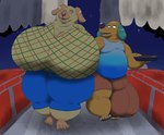 anthro big_breasts big_bulge breasts bulge clothing duo female festival huge_breasts huge_bulge huge_hips hyper hyper_breasts hyper_bulge japanese_food male morbidly_obese obese overweight overweight_female overweight_male romantic romantic_couple wide_hips alythewolfcat animal_crossing nintendo biskit_(animal_crossing) goldie_(animal_crossing) beagle canid canine canis domestic_dog hunting_dog mammal scent_hound hi_res