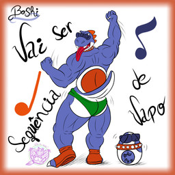 anthro blue_body border butt clothed clothing collar dancing egg eyewear fangs footwear green_clothing green_thong green_underwear logo long_tongue looking_at_viewer looking_back looking_back_at_viewer lyrics male motion_blur motion_lines muscular muscular_anthro muscular_male musical_note musical_symbol red_border red_clothing red_footwear red_shoes red_tongue shoes simple_background solo spiked_collar spikes sunglasses symbol teeth text thong toeless_footwear toeless_shoes tongue tongue_out topless topless_anthro topless_male underwear wearing_sunglasses white_background white_butt yoshi_egg vektorthedrakat(artist) mario_bros mythology nintendo super_mario_rpg_legend_of_the_seven_stars yoshi_dancing_next_to_an_egg boshi blue_yoshi dinosaur dragon mythological_creature mythological_scalie prehistoric_species reptile scalie yoshi 1:1 2021 artist_logo character_name colored digital_drawing_(artwork) digital_media_(artwork) english_text hi_res meme portuguese_description portuguese_text