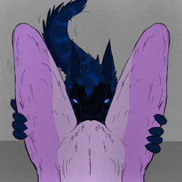 ambiguous_gender anthro bedroom_eyes blue_body blue_eyes blue_fur bodily_fluids claws cunnilingus duo feedbag_position female female/ambiguous first_person_view fluffy fluffy_tail fur genital_fluids genitals grey_background head_between_thighs holding_both_legs holding_both_thighs long_ears looking_at_viewer machine markings motion_lines multicolored_body narrowed_eyes navel oral paw_on_thigh pawpads paws purple_body purple_fur seductive sex simple_background spots spotted_markings striped_body striped_fur stripes tail tail_motion tailwag two_tone_body vaginal vulva firealone cider_(firealone) evening_(firealone) ambiguous_species protogen 1:1 digital_drawing_(artwork) digital_media_(artwork) male_(lore) trans_(lore) trans_man_(lore)