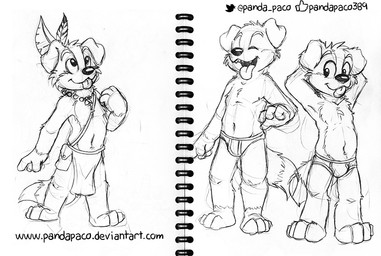 anthro blep bottomwear briefs cheek_tuft chest_tuft closed_smile clothed clothing duo facial_tuft glistening glistening_nose hand_behind_head head_tuft leg_markings loincloth male male_anthro markings mouth_closed navel open_mouth open_smile simple_background smile socks_(marking) solo standing text tongue tongue_out topless tuft underwear young young_anthro young_male pandapaco roni_(imroni) border_collie canid canine canis collie domestic_dog herding_dog mammal pastoral_dog sheepdog monochrome multiple_images sketch url