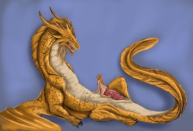 anatomically_correct blonde_hair claws cowgirl_position duo female feral from_front_position genitals gold_scales hair male male/female on_bottom on_top penis sex short_story size_difference size_play tail abeliasgarden dungeons_and_dragons hasbro mythology wizards_of_the_coast dragon dragon_(dnd) elf gold_dragon_(dnd) humanoid mythological_creature mythological_scalie scalie absurd_res hi_res