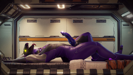 animal_genitalia anthro arched_back balls big_penis biped erection genitals glistening glistening_body hands_behind_head heart_eyes heart_symbol lens_flare looking_pleasured lying male male_anthro on_back open_mouth penis science_fiction sheath side_view solo tongue tongue_out unusual_anatomy unusual_genitalia unusual_penis frihskie rathain_kuromaru synth_(vader-san) 3d_(artwork) absurd_res digital_media_(artwork) full-length_portrait hi_res portrait