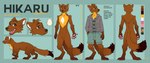 anthro brown_body brown_eyes brown_fur clothed clothing dipstick_tail featureless_crotch feral front_view fur glistening glistening_eyes male markings nude open_mouth open_smile pawpads pink_pawpads rear_view side_view smile solo standing tail tail_markings text white_body white_fur yellow_body yellow_fur yookie absurd_res english_text hi_res nonbinary_(lore)