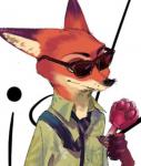 anthro clothed clothing food fur male pawpsicle popsicle simple_background solo yasiplay disney zootopia nick_wilde canid canine fox mammal red_fox true_fox compression_artifacts unavailable_at_source