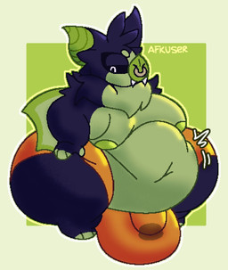 3_toes anthro areola big_bulge black_sclera bodily_fluids border bulge clothing countershading detailed_bulge facial_piercing fangs feet fingers genital_fluids genital_outline green_body green_border green_countershading green_inner_ear half-closed_eyes hand_on_leg hand_on_own_leg hand_on_own_thigh hand_on_thigh head_tuft looking_down looking_down_at_self male multicolored_body narrowed_eyes navel nose_piercing nose_ring overweight overweight_anthro overweight_male piercing precum precum_through_clothing ring_piercing simple_background solo teeth text toes tuft two_tone_body wet wet_clothing afkuseronline bat mammal artist_name digital_media_(artwork) full-length_portrait hi_res portrait shaded
