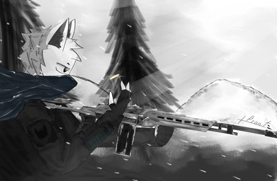 atlas_(plus_proot) clothing fur gun male military_uniform ranged_weapon uniform weapon white_body white_fur plus_proot domestic_cat felid feline felis mammal absurd_res hi_res