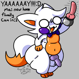 3_fingers 3_toes animal_genitalia animal_penis balls blush blush_stickers bow_tie canine_genitalia canine_penis cat_smile dildo feet fingers fur genitals grey_background happy hook hook_hand knot knotted_dildo knotted_penis male multicolored_body multicolored_fur no_pupils open_mouth orange_body orange_fur orange_tongue paws penis sex_toy simple_background solo tail text thick_thighs toes tongue two_tone_body two_tone_fur white_body white_fur toni_oni five_nights_at_freddy's five_nights_at_freddy's_world five_nights_at_frickbear's_(series) five_nights_at_frickbear's_3 scottgames lolbit_(fnaf) lolbit_(frickbear's) animal_humanoid canid canid_humanoid canine canine_humanoid fox fox_humanoid humanoid mammal mammal_humanoid 1:1 english_text signature