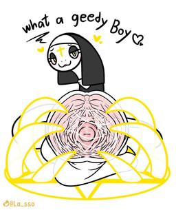 :3 animal_genitalia bodily_fluids cloaca cloaca_juice cloacal clothing dialogue faux_gaping_cloaca female feral gaping gaping_cloaca genital_fluids genitals hyper hyper_cloaca hyper_gape hyper_genitalia looking_at_viewer magic magic_tentacle nun nun_habit nun_outfit occult_symbol pentagram pentagram_circle presenting presenting_cloaca religious_clothing seductive solo symbol tentacles text lasso_(artist) sunake reptile scalie snake 2024 english_text hi_res