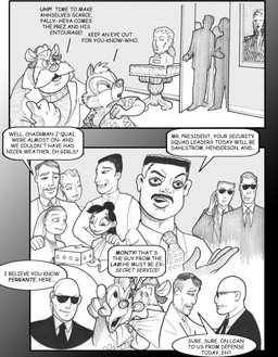 4_fingers 5_fingers accessory aloha_shirt anthro bald black_tie_(suit) clothing eyewear facial_hair facial_tuft female fingers freckles group male mustache necktie pattern_clothing pattern_shirt pattern_topwear sculpture shirt statue suit sunglasses topknot topwear tuft chris_fischer chip_'n_dale_rescue_rangers disney dale_(disney) monterey_jack_(cdrr) chipmunk ground_squirrel human mammal mouse murid murine rodent sciurid hi_res