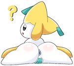 anus butt camel_toe female flexible genitals looking_back open_mouth pussy pussy_tape question_mark rear_view solo splits spread_legs spreading tape text white_body slem nintendo pokemon generation_3_pokemon jirachi legendary_pokemon pokemon_(species) 2024 english_text