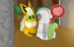 beating_hearts blushing_profusely duo eye_contact female feral flushed_face from_front_position heart_symbol looking_at_another male male/female friedrichdeci nintendo pokemon aurelian_(hiddentruths) fan_character solveig_(hiddentruths) canid canine eeveelution flareon fox generation_1_pokemon generation_4_pokemon leafeon mammal pokemon_(species) hi_res