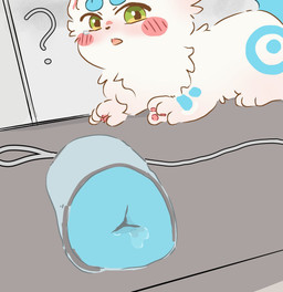 ambiguous_gender blue_body blue_fur blush bodily_fluids curious feral fur fur_markings lying markings multicolored_body multicolored_fur pawpads paws penetrable_sex_toy red_cheeks round_ears sex_toy simple_coloring tears two_tone_body two_tone_fur white_body white_fur izih asian_mythology fabulous_beasts fenz_(studio) mythology tianlu_(fabulous_beasts) mythological_creature pixiu colored comic hi_res