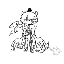 3_toes ambiguous_gender anthro anthrofied back_wings barefoot bastard_sword beak belt bindings black_body black_nose bottomless closed_frown clothed clothing crotch_tuft curved_tail duo ears_through_hair feet feral feralized frown halberd inner_ear_fluff leg_guards long_scarf looking_aside low_wings male male_anthro male_feral melee_weapon mouth_closed narrowed_eyes object_in_mouth polearm simple_background sword tail tail_tuft toes torn_clothing torn_coat torn_scarf tuft weapon weapon_in_mouth white_background white_eyes wings clear_all_ralm limbus_company mythology project_moon sinclair_(limbus_company) avian felid gryphon hybrid lion mammal mythological_avian mythological_creature pantherine 1:1 monochrome sketch