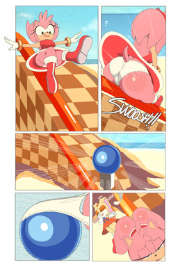 5_panel_comic anthro big_butt bottomwear breasts butt clothed clothing clothing_lift dress duo female laugh laughing_at_another medium_breasts outside panties skirt skirt_lift sliding sound_effects thick_thighs torn_clothing torn_panties torn_underwear underwear upskirt wardrobe_malfunction white_clothing white_panties white_underwear wide_hips hereapathy sega sonic_the_hedgehog_(series) amy_rose cream_the_rabbit eulipotyphlan hedgehog lagomorph mammal 2:3 absurd_res comic hi_res