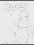 2008 3:4 anthro clothed clothing conditional_dnp cover domestic_cat felid feline felis female graphite_(artwork) jay_naylor mammal monochrome pencil_(artwork) simple_background solo tail text traditional_media_(artwork) unfinished url white_background