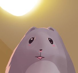 ambiguous_gender black_eyes blush feral fur grey_body grey_fur inside looking_at_viewer multicolored_body multicolored_fur open_mouth solo two_tone_body two_tone_fur jamoart hampt_(jamoart) cricetid hamster mammal rodent bust_portrait meme portrait
