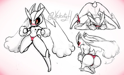 anthro ass_up big_butt blush butt camel_toe clothed clothing clothing_around_one_leg female jack-o'_pose panties panties_around_one_leg panties_down partially_clothed pasties pose solo underwear underwear_around_one_leg underwear_down xelerityh nintendo pokemon generation_4_pokemon lopunny pokemon_(species) 2021 signature