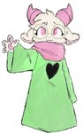 anthro male solo web_zzzz deltarune undertale_(series) ralsei bovid caprine goat mammal