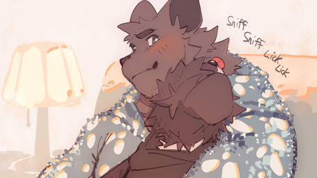 anthro black_body black_eyes black_fur blue_clothing blue_hoodie blue_topwear clothing duo floppy_ears fur hoodie licking licking_another male overweight overweight_anthro overweight_male slim_anthro slim_male tongue tongue_out topwear white_body white_fur hemuchang pots_(hemuchang) shin_(hemuchang) canid canine canis domestic_dog felid mammal pantherine 16:9 2022 hi_res widescreen