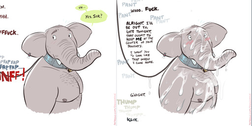 anthro biped blush bodily_fluids body_hair chest_hair collar collar_only cum cum_on_body cum_on_chest cum_on_face ear_piercing ear_ring genital_fluids leash male male_anthro muscular muscular_anthro muscular_male muscular_sub nipples nude nude_anthro nude_male offscreen_dominant padlocked_collar piercing profanity ring_piercing simple_background slave solo submissive submissive_anthro submissive_male text dramamine elephant elephantid mammal proboscidean 2025 english_text hi_res