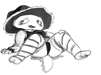blush blush_stickers camel_toe clothing dinosaur_tail feet female footwear hat headgear headwear legwear sharp_teeth shell socks solo spread_legs spreading stockings teeth witch_costume witch_hat warprat blushcrunch_studio dandy's_world shelly_(dandy's_world) animate_inanimate toon_(dandy's_world) monochrome