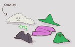 clothing cocaine drugs eyewear glasses green_clothing hat headgear headwear humor male powder robe scarf wizard_hat boke_(artist) deltarune undertale_(series) ralsei bovid caprine goat mammal 16:10 widescreen