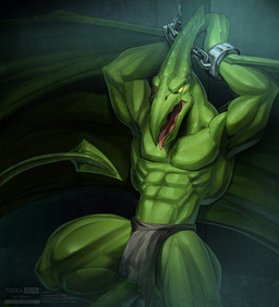abs anthro barazoku bdsm biceps big_muscles bondage bottomwear bound chain chain_bondage chained claws clothed clothing cuff_(restraint) green_body green_skin handcuffs loincloth looking_at_viewer male manly membrane_(anatomy) membranous_wings metal_cuffs mostly_nude muscular muscular_anthro muscular_male muscular_sub narrowed_eyes navel obliques open_mouth pecs raised_arm restraints shackles solo spade_tail spread_legs spreading squint submissive submissive_male tail text thick_thighs tongue tongue_out topless triceps wings yellow_eyes todex marvel sauron_(marvel) prehistoric_species pteranodon pteranodontid pterosaur reptile scalie absurd_res english_text hi_res