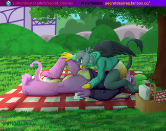 anthro bodily_fluids clothed clothing diaper diaper_fetish duo facesitting female genital_fluids male male/female open_diaper sitting sitting_on_another text unclean_diaper urine used_diaper wearing_diaper wet_diaper secret_desires fanbox friendship_is_magic hasbro my_little_pony mythology subscribestar gabby_(mlp) spike_(mlp) avian dragon gryphon mythological_avian mythological_creature mythological_scalie scalie hi_res url