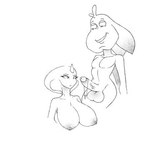 anthro big_breasts big_penis breasts duo female fur genitals male male/female penis family_guy brall_(pinkshonen) glenn_quagmire qper_(pinkshonen) humanoid reptile scalie snake 1:1 low_res meme monochrome source_request