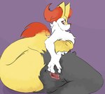 anthro anus bodily_fluids female fluffy genitals pussy solo thirsty lavenderscent nintendo pokemon braixen canid canine fox generation_6_pokemon mammal pokemon_(species) hi_res