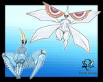 anthro areola arthropod beady_eyes big_breasts black_eyes blue_areola blue_background blue_body blue_nipples breasts crouching deltavinny duo eyelashes featureless_feet featureless_hands feet female generation_3_pokemon genitals grey_areola grey_nipples hi_res huge_breasts looking_at_viewer masquerain navel nintendo nipples nude orange_body pokemon pokemon_(species) pussy simple_background surskit thick_thighs white_body wide_hips winged_arms wings