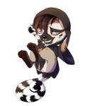 4_toes anthro black_nose chibi facial_piercing feet nose_piercing nose_ring piercing purple_eyes ring_piercing simple_background smile solo toes white_background rikitoka lemur mammal primate ring-tailed_lemur strepsirrhine hi_res