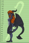 anthro biped black_body black_scales breasts bust_chart butt chart claws countershading feet female grey_body grey_countershading grey_scales hair hands_behind_head height_chart hindpaw horn long_hair looking_at_viewer membrane_(anatomy) membranous_wings non-mammal_breasts on_one_leg orange_hair paws plantigrade pose red_eyes scales side_view simple_background solo standing tail wings avencri mythology zaira dragon mythological_creature mythological_scalie scalie digital_media_(artwork)