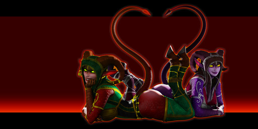 big_horn breasts butt clothing collaborative collaborative_gesture collaborative_tail_heart duo female gesture heart_symbol hood hooves horn jewelry not_furry smile tail tail_gesture tail_heart unguligrade janner3d ezria xelthia demon humanoid 3d_(artwork) absurd_res digital_media_(artwork) hi_res wallpaper