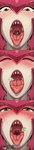 anthro blush bodily_fluids burping burping_at_viewer duo extreme_size_difference female female/female female_pred female_prey fully_inside mouth_shot open_mouth oral_vore partially_inside saliva selfie size_difference sweat tongue tongue_out uvula vore jorabora breath_of_the_wild nintendo the_legend_of_zelda mipha purah human mammal marine zora absurd_res hi_res long_image tall_image