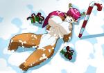 breasts candy candy_cane dessert female food gift nipples snow solo angsthewicked deer mammal new_world_deer reindeer