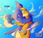 anthro cloud duo hug macro male male/male nude arexualex nintendo star_fox falco_lombardi fox_mccloud avian bird canid canine fox mammal hi_res