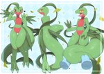 ambiguous_gender anthro generation_3_pokemon grovyle hi_res humanoid leaf looking_at_viewer nintendo pokemon pokemon_(species) shocked siedorran solo tail thick_tail