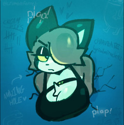 anthro big_breasts bouncing_breasts breasts buckle clothed clothing eyelashes female fur graffiti graffiti_on_wall hair hair_over_eye multicolored_body nightclub onomatopoeia red_body red_fur sex solo sound_effects stuck tan_body tan_fur text through_wall topwear unimpressed crumbleferret caramelldansen chaturbate lyric_(crumbleferret) ailurid domestic_ferret hybrid mammal mustelid musteline red_panda true_musteline weasel animated digital_media_(artwork) english_text hi_res huge_filesize meme short_playtime sound video