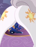 blue_body blue_feathers book butt butt_shot castle cutie_mark duo feathered_wings feathers female feral horn nude raised_tail reading royalty tail wings bednarowski friendship_is_magic hasbro my_little_pony mythology fan_character princess_celestia_(mlp) princess_luna_(mlp) princess_molestia equid equine horse mammal mythological_creature mythological_equine pony winged_unicorn absurd_res hi_res sibling_(lore) sister_(lore) sisters_(lore)