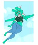 alternate_color anthro anthrofied blue_hair breasts clothed clothing female hair open_mouth pokemorph smile solo skecchiart nintendo pokemon rayna_(lutnut215) generation_3_pokemon latios legendary_pokemon pokemon_(species) shiny_pokemon 2019 5:6 cool_colors digital_media_(artwork) green_theme hi_res teal_theme