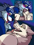 anthro anthro_on_feral bestiality blush cutaway double duo feral kissing male male/male tongue tongue_out alan_maxwolf fitcher_(kabscorner) canid canine canis mammal wolf absurd_res hi_res