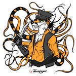 alternative_fashion anthro fur knife looking_at_viewer male melee_weapon red_body red_fur solo steampunk tentacles weapon rusudan_almazova_(artist) tayrush_(character) canid canine fox mammal red_fox true_fox 1:1