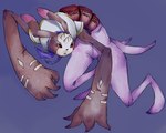 ambiguous_gender anthro big_hands brown_body brown_fur clothed clothing club_arms fur purple_background simple_background solo krkr bandai_namco digimon antylamon digimon_(species) 2009 5:4 low_res