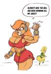 angry anthro big_breasts big_butt breasts butt cleavage clothed clothing duo female huge_breasts huge_butt muscular muscular_female joelasko disney gummi_bears sunni_gummi ursa_(gummi_bears) bear mammal 2016