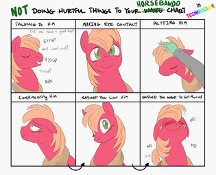 blush blush_lines bodily_fluids chart crying dialogue disembodied_hand duo eyes_closed freckles green_eyes half-closed_eyes happy looking_at_viewer love male narrowed_eyes nodding petting simple_background smile solo_focus tears tears_of_joy text white_background unknown_artist friendship_is_magic hasbro my_little_pony waifu_chart anon big_macintosh_(mlp) earth_pony equid equine horse human mammal pony english_text meme