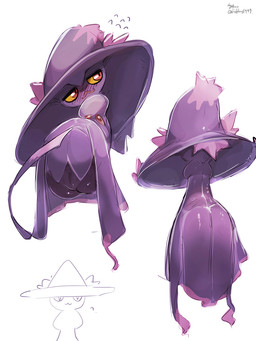 blush butt clothed clothing duo female genitals hat headgear headwear open_mouth purple_body red_eyes simple_background solo upskirt vulva white_background yellow_sclera my700 nintendo pokemon generation_4_pokemon ghost mammal mismagius pokemon_(species) spirit 2021 censored hi_res mosaic_censorship