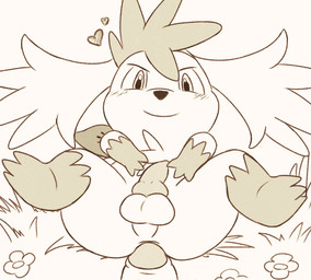 3_fingers 3_toes animal_genitalia animal_penis anus balls black_nose blush blush_lines canine_genitalia canine_penis chest_tuft closed_smile disembodied_penis duo erection feet feral fingers flower foreskin fur genitals glans glistening glistening_eyes gloves_(marking) grass heart_symbol humanoid_genitalia humanoid_penis imminent_anal imminent_sex knot knotted_penis leg_markings looking_at_viewer lying male male/male male_feral markings mouth_closed multicolored_body multicolored_fur on_back penis plant quadruped smile socks_(marking) solo_focus spread_legs spreading tapering_penis toes tuft two_tone_body two_tone_fur mincheeto nintendo pokemon generation_4_pokemon legendary_pokemon pokemon_(species) shaymin sky_forme_shaymin 2025 digital_media_(artwork) hi_res