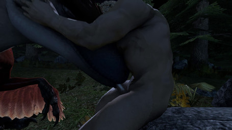 ambiguous_feral ambiguous_gender ambiguous_penetrated bestiality claws duo erection eyes_closed faceless_character faceless_male feathers fellatio feral feral_penetrated finger_claws forest forest_background fur genitals holding_head human_on_feral human_penetrating human_penetrating_feral humanoid_genitalia humanoid_penis interspecies male male/ambiguous male_human male_penetrating male_penetrating_ambiguous nature nature_background nude nude_human oral oral_penetration outside oversized_fellatio oversized_oral penetration penile penis plant sex tree ireallyliketanks frontier_developments jurassic_park jurassic_world jurassic_world_evolution universal_studios dinosaur dromaeosaurid feathered_dinosaur feathered_scalie human mammal prehistoric_species reptile saurischian scalie theropod utahraptor 16:9 3d_(artwork) 3d_animation animated digital_media_(artwork) hi_res no_sound short_playtime webm widescreen