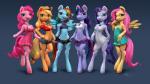 16:9 2016 3d_(artwork) anthro anthrofied applejack_(mlp) belt biped blonde_hair blue_body blue_eyes blue_fur bottomwear breasts choker cleavage clothed clothing denim denim_clothing digital_media_(artwork) dress ear_piercing earth_pony equid equine feathered_wings feathers female fingerless_gloves fluttershy_(mlp) freckles friendship_is_magic fur gloves green_eyes group hair hand_on_hip handwear hasbro hat headgear headwear hi_res hooves horn horse jewelry long_hair looking_at_viewer mammal midriff miniskirt multicolored_hair my_little_pony mythological_creature mythological_equine mythology navel necklace necktie open_mouth orange_body orange_fur pegasus piercing pink_body pink_fur pink_hair pinkie_pie_(mlp) pony purple_body purple_eyes purple_fur purple_hair rainbow_dash_(mlp) rainbow_hair rarity_(mlp) runsammya semi-anthro shorts skimpy skirt smile standing twilight_sparkle_(mlp) uncanny_valley unicorn wallpaper white_body white_fur widescreen wings